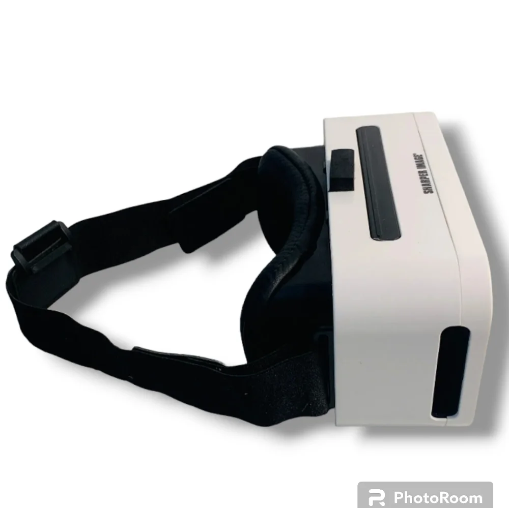 NWOT Sharper Image Black & White Smartphone 360° Virtual Reality Head Set